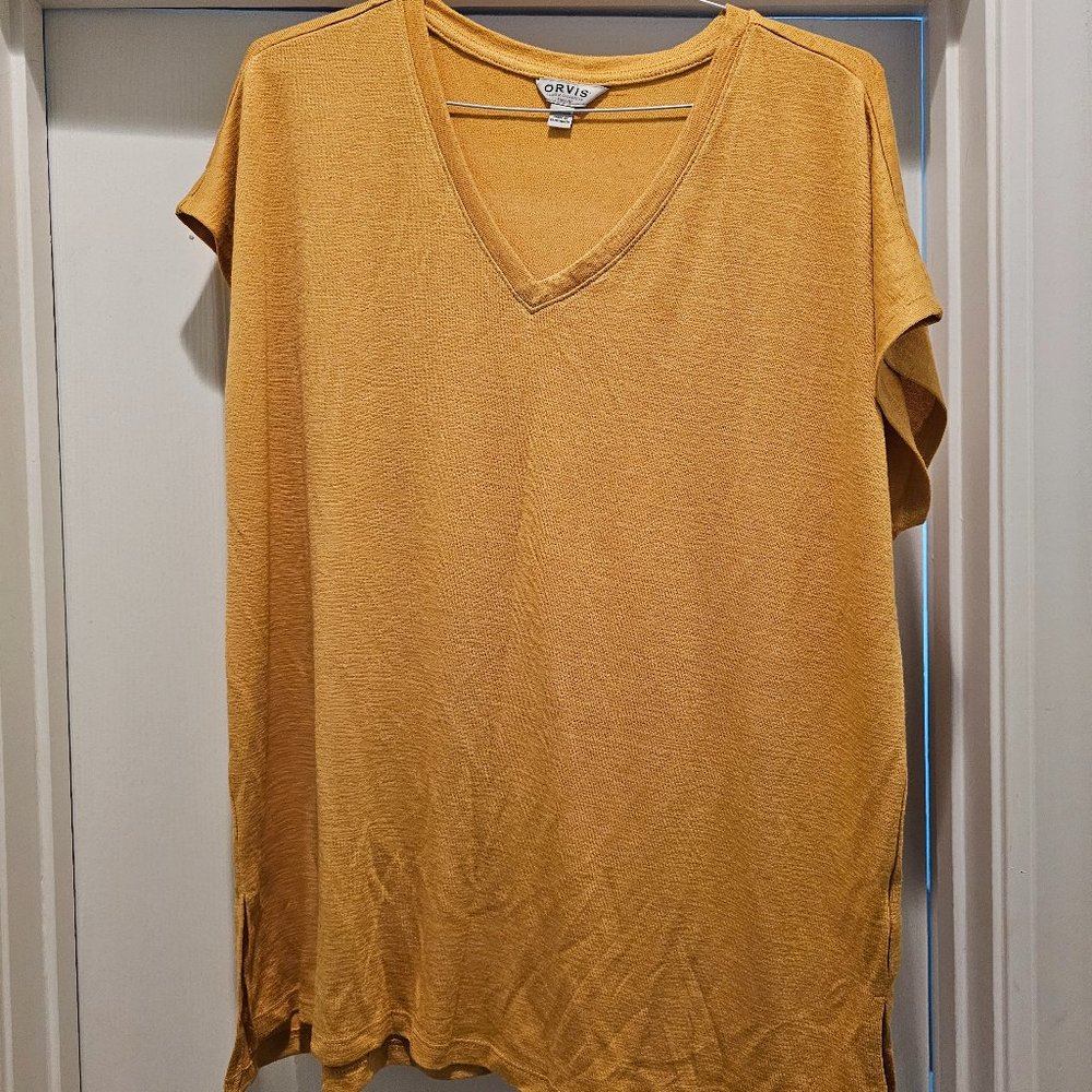 Golden Yellow Short Sleeve Top